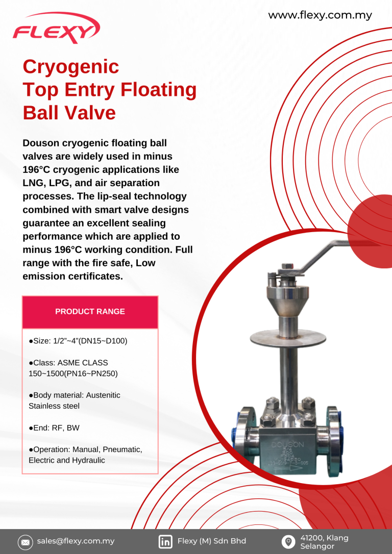 Cryogenic Top Entry Floating Ball Valve Flexy Industrial Hose