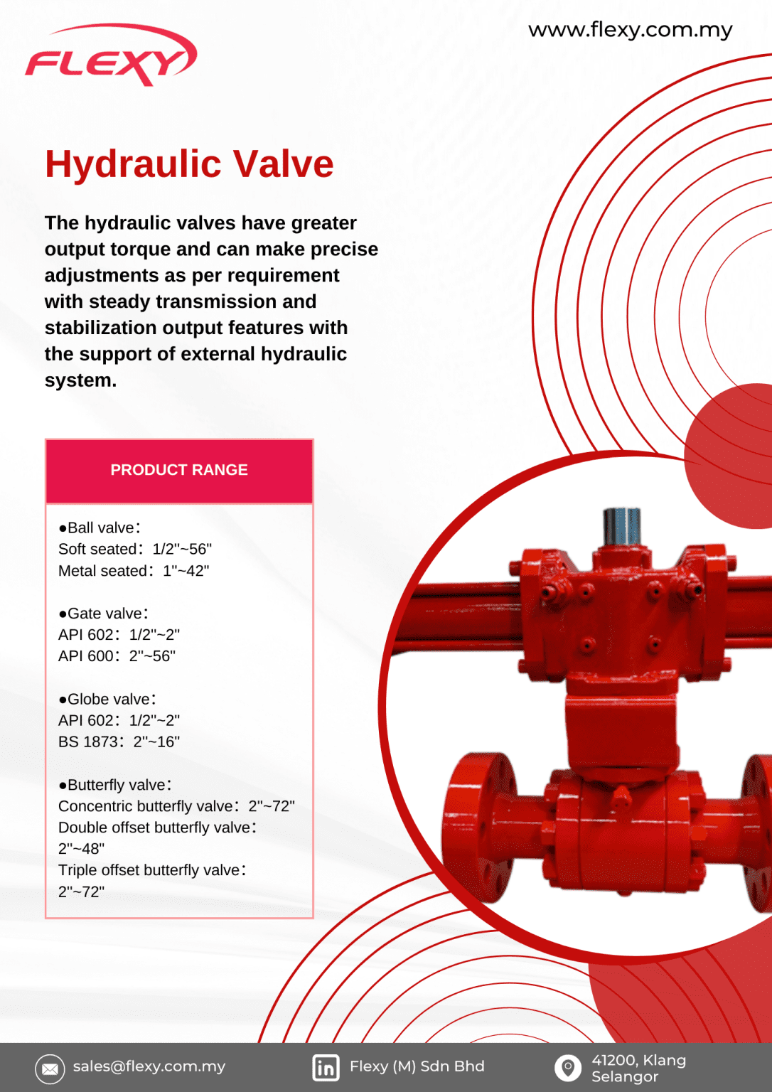 Hydraulic Valve Flexy Industrial Hose, Valves, Fittings and